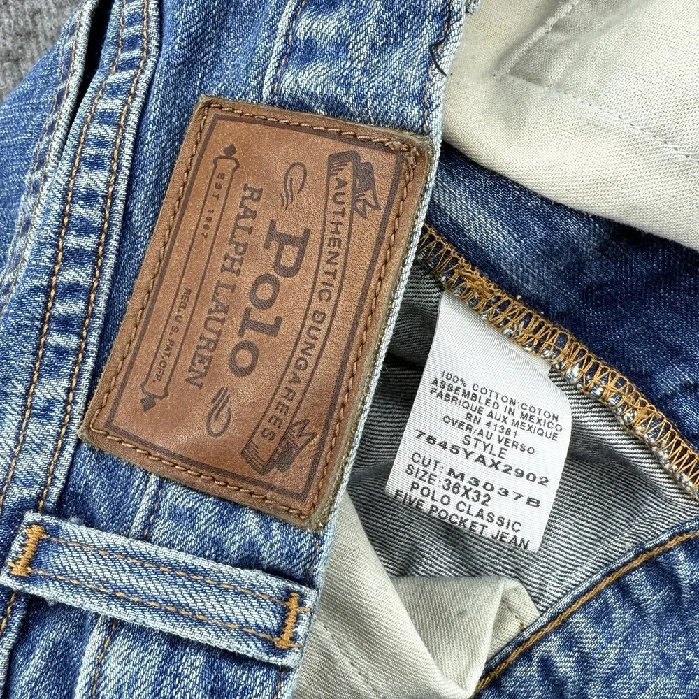 Vintage  Polo Ralph Lauren‎ Jeans Men's 36x32 Dark Wash Straight Leg Denim Y2K